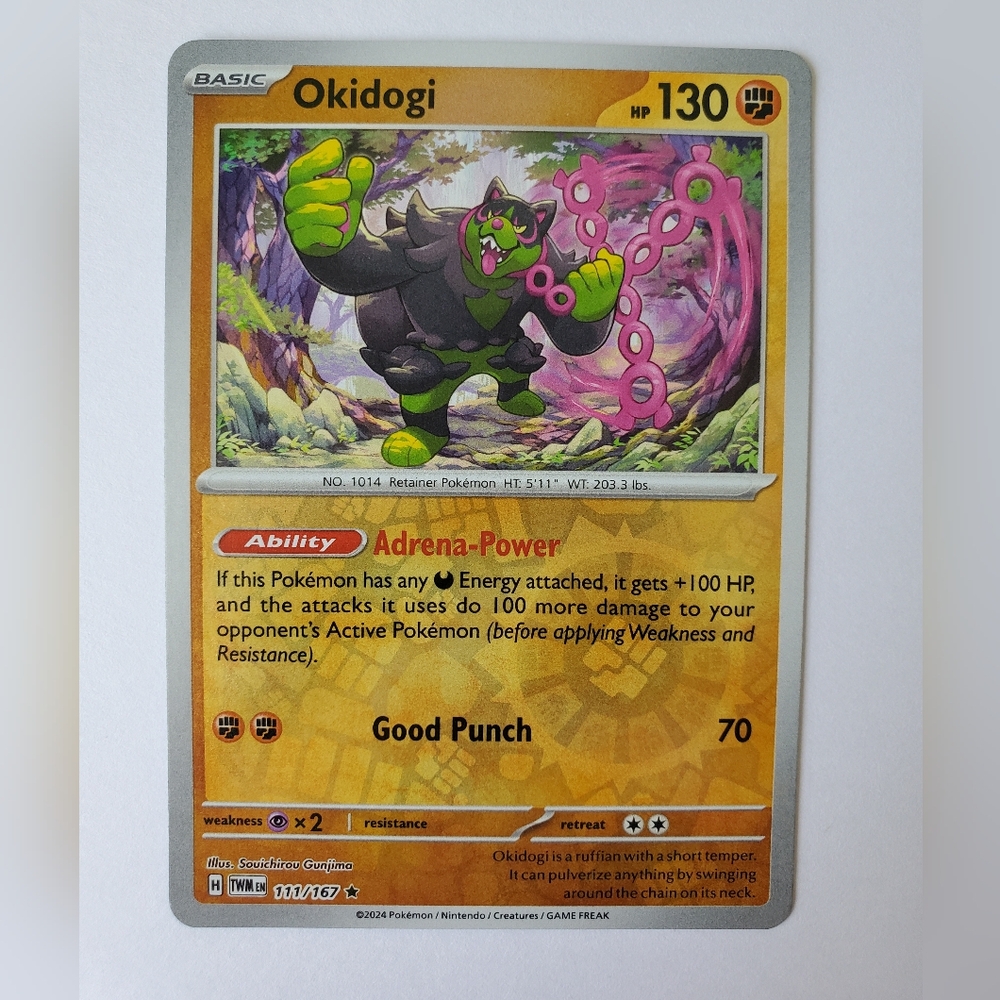 Okidogi 111/167 | Twilight Masquerade | Reverse Holo Rare | NM | Pokemon TCG
